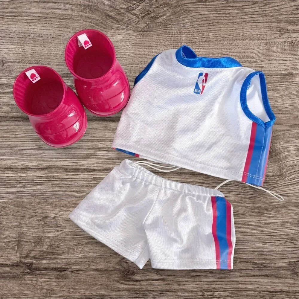 BABW Build A Bear Phila 76ers NBA Basketball Outfit Jersey Shorts Shoes BAB